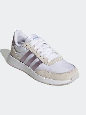 Adidas Women’s Run 60s 2.0 shoes White Purple beige size 8.5 M
